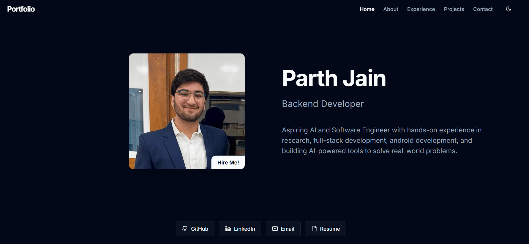 Minimalist Portfolio Website